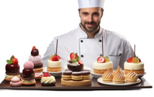 ai généré Pâtisserie celui du maestro culinaire talent artistique sur transparent Contexte png