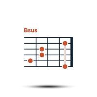 bus, básico guitarra acorde gráfico icono vector modelo