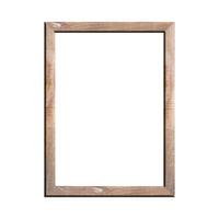 wooden frame with isolated white background. front view of classic wooden frame. for A4 image or text. photo