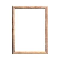 wooden frame with isolated white background. front view of classic wooden frame. for A4 image or text. photo