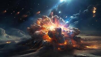 AI generated Hypernova Explosion Cosmic Majesty Unveiled photo