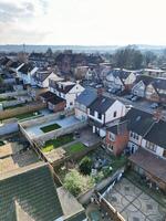 Aerial View of British Town and Residential District of Luton. photo