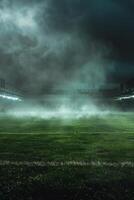 AI generated Stadium Filled With Dark Clouds photo