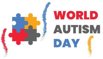 mundo autismo conciencia día un viaje mediante autismo vector
