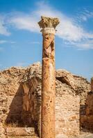 Roman ruins Sanctuaire Esculape Thuburbo Majus Tunisia photo