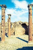 Roman ruins Sanctuaire Esculape Thuburbo Majus Tunisia photo