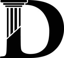 Letter D Pillar Law Logo vector