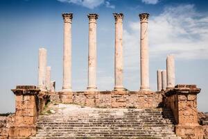 Thuburbo majus, Tunisia a few of the remaining pillars which once builded the Capitol photo