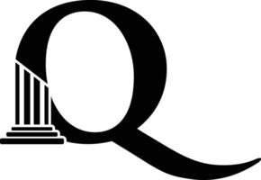 Letter Q Pillar Law Logo vector