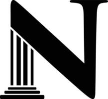 Letter N Pillar Law Logo vector