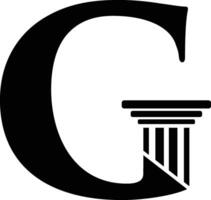 Letter G Pillar Law Logo vector