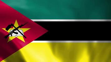 Moçambique acenando bandeira, Moçambique bandeira, bandeira do Moçambique acenando animação, Moçambique bandeira 4k imagens de vídeo. video