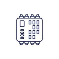 PLC, Programmable logic controller line icon vector