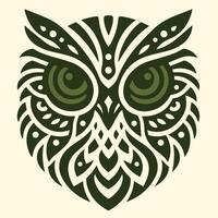 Illustration vector graphic of simple owl pattern design. Perfect for logo design. Designed by Dekreatif.