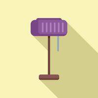 Stand torcher icon flat vector. Lamp stand vector