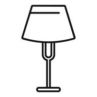 Led lamp torcher icon outline vector. Fixture floor vector