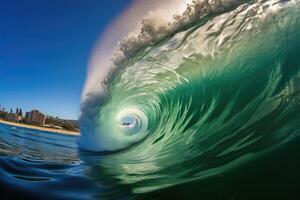 ai generado Sydney submarino ola vórtice foto