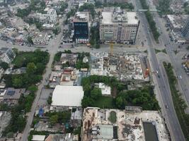 Top view. Areal view of city Lahore on 2023-07-17 photo