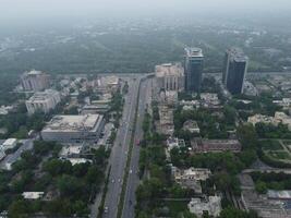 Top view. Areal view of city Lahore on 2023-07-17 photo