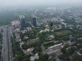 Top view. Areal view of city Lahore on 2023-07-17 photo