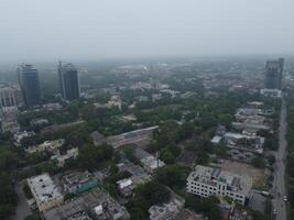 Top view. Areal view of city Lahore on 2023-07-17 photo