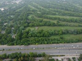 Aerial view of city Lahore in Pakistan on 2023-07-16 photo