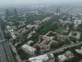 Aerial view of city Lahore in Pakistan on 2023-07-16 photo