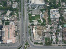 Aerial view of city Lahore in Pakistan on 2023-07-16 photo