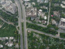 Aerial view of city Lahore in Pakistan on 2023-07-16 photo