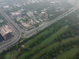 Aerial view of city Lahore in Pakistan on 2023-07-16 photo