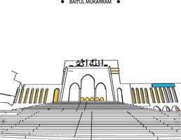 baitul mukarram masjid vector