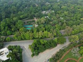 Drone view of Public park on 2023-07-17 in Lahore Pakistan photo