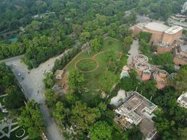 Drone view of Public park on 2023-07-17 in Lahore Pakistan photo