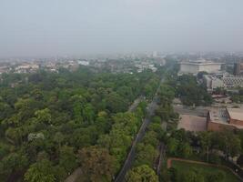 Drone view of Public park on 2023-07-17 in Lahore Pakistan photo