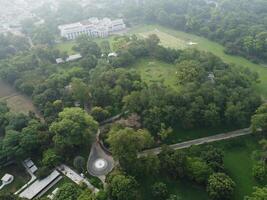 Drone view of Public park on 2023-07-17 in Lahore Pakistan photo