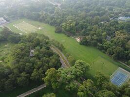 Drone view of Public park on 2023-07-17 in Lahore Pakistan photo