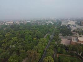 Drone view of Public park on 2023-07-17 in Lahore Pakistan photo