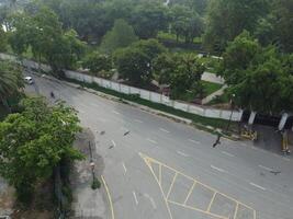 Drone view of Public park on 2023-07-17 in Lahore Pakistan photo