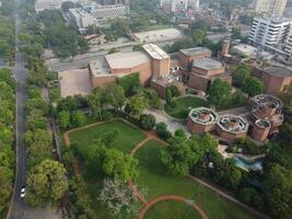Drone view of Public park on 2023-07-17 in Lahore Pakistan photo