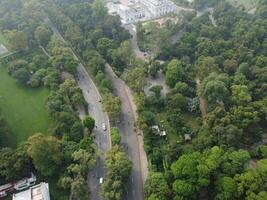 Drone view of Public park on 2023-07-17 in Lahore Pakistan photo