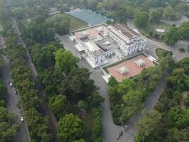 Drone view of Public park on 2023-07-17 in Lahore Pakistan photo