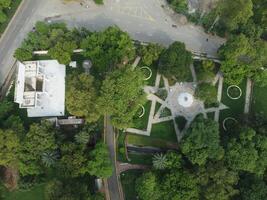 Drone view of Public park on 2023-07-17 in Lahore Pakistan photo