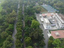 Drone view of Public park on 2023-07-17 in Lahore Pakistan photo