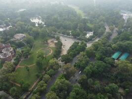 Drone view of Public park on 2023-07-17 in Lahore Pakistan photo