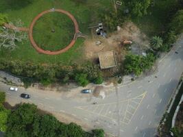 Drone view of Public park on 2023-07-17 in Lahore Pakistan photo