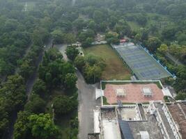 Drone view of Public park on 2023-07-17 in Lahore Pakistan photo