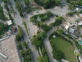 Drone view of Public park on 2023-07-17 in Lahore Pakistan photo