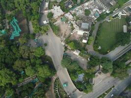 Drone view of Public park on 2023-07-17 in Lahore Pakistan photo