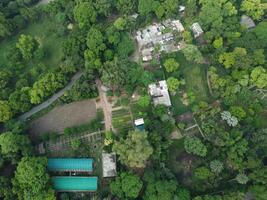 Drone view of Public park on 2023-07-17 in Lahore Pakistan photo