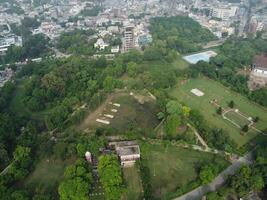 Drone view of Public park on 2023-07-17 in Lahore Pakistan photo